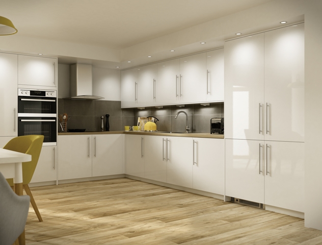 Kitchen after with Smith’s Space Saver plinth heater